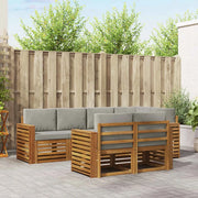 Set divano sezionale con cuscino 7 pcs Grigio Naturale e Chiaro 3374976