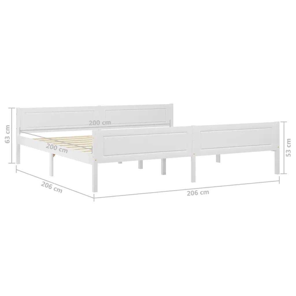 Giroletto Bianco in Legno Massello di Pino 200x200 cm 322109