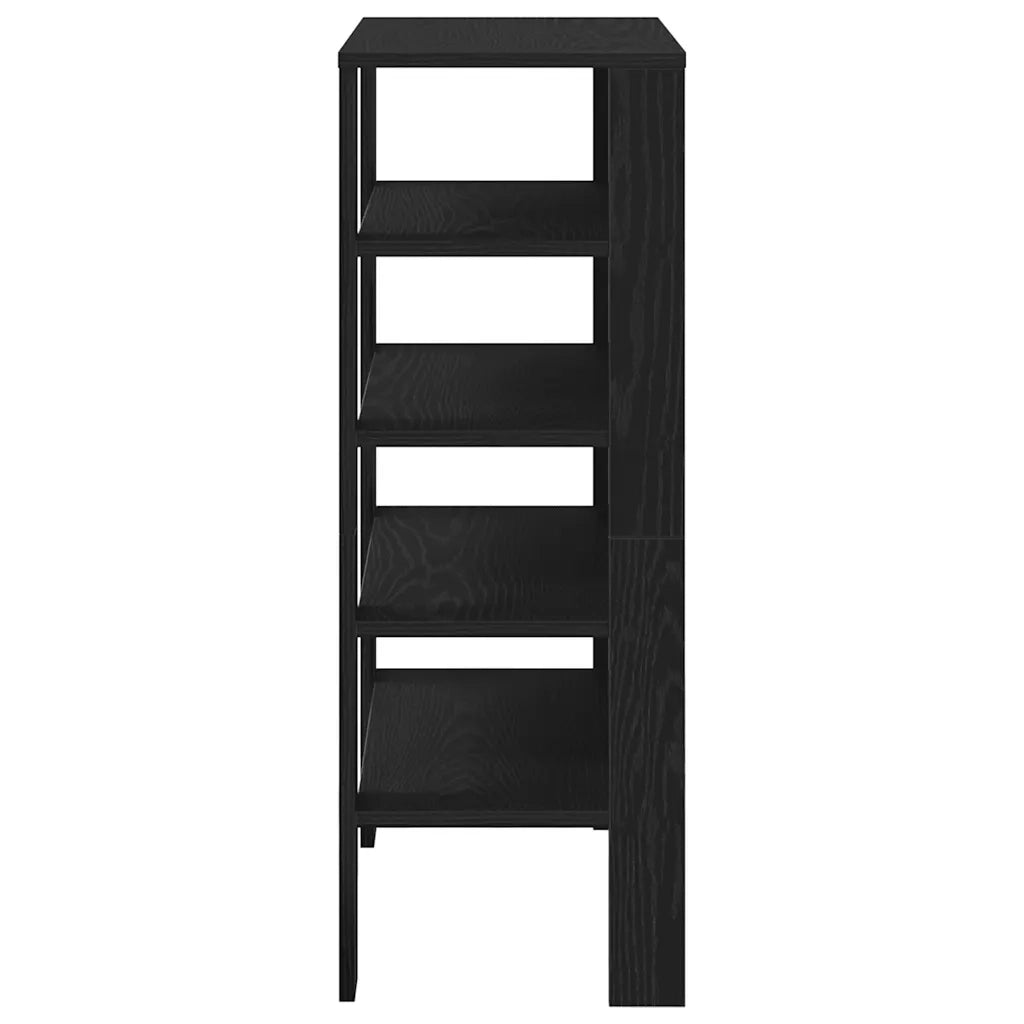 Scarpiera Nera 61x32x87,5 cm in Truciolato 859852
