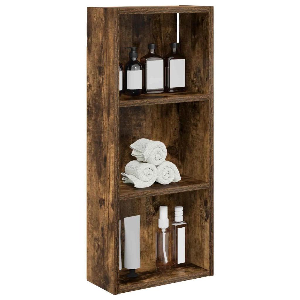 Armadio da Bagno | Mobile da Bagno a muro Quercia Affumicata 30 x 14 x 70 cm