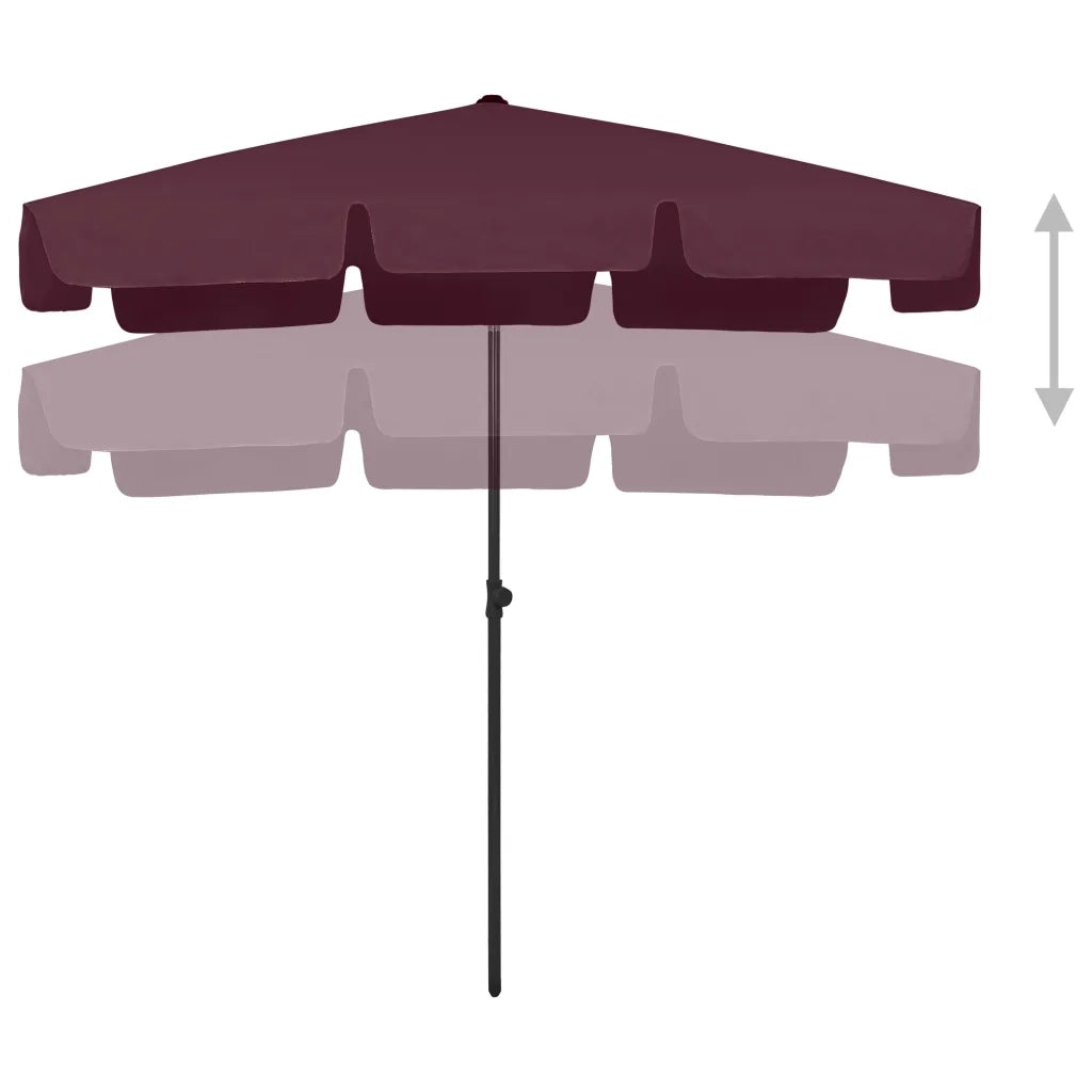 Ombrellone da Spiaggia-Ombrellone da mare Rosso Bord¨° 200x125 cm