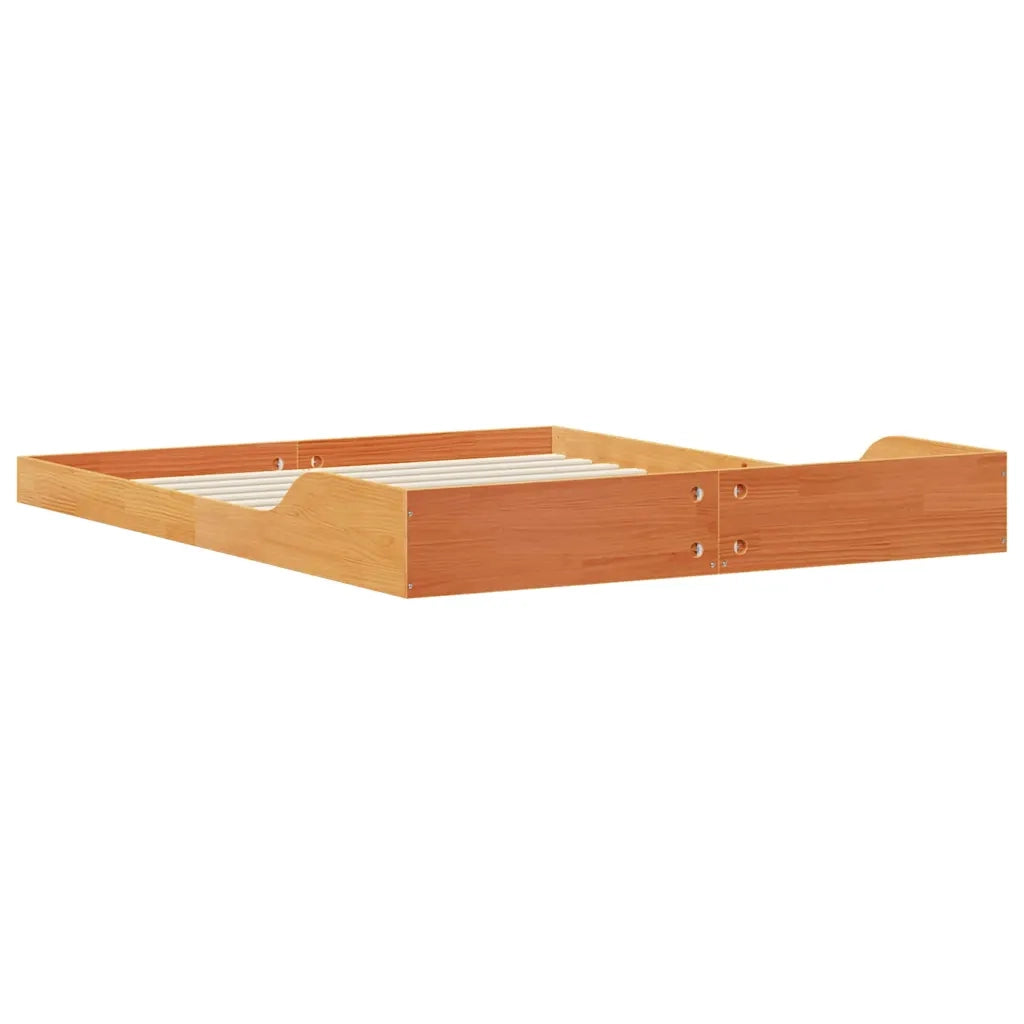 Struttura del letto Marrone cerato 140 x 210 cm Pino massello 873354