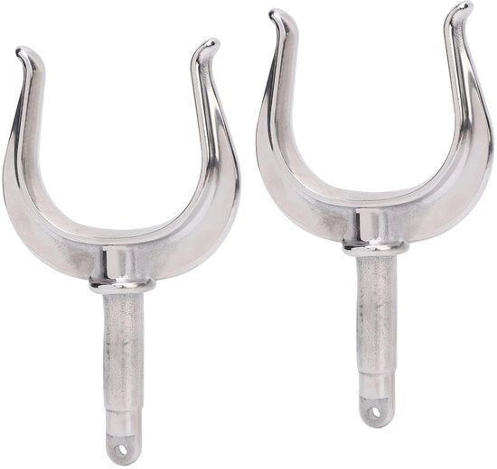Accessori per Barche - Roeiriem in Acciaio Inossidabile 316 - 2 Pezzi - Morsetto Pesante - Asse Rowlock - Adatto per As 1/2 Pollice - Disegno a U - Supporto Pedale