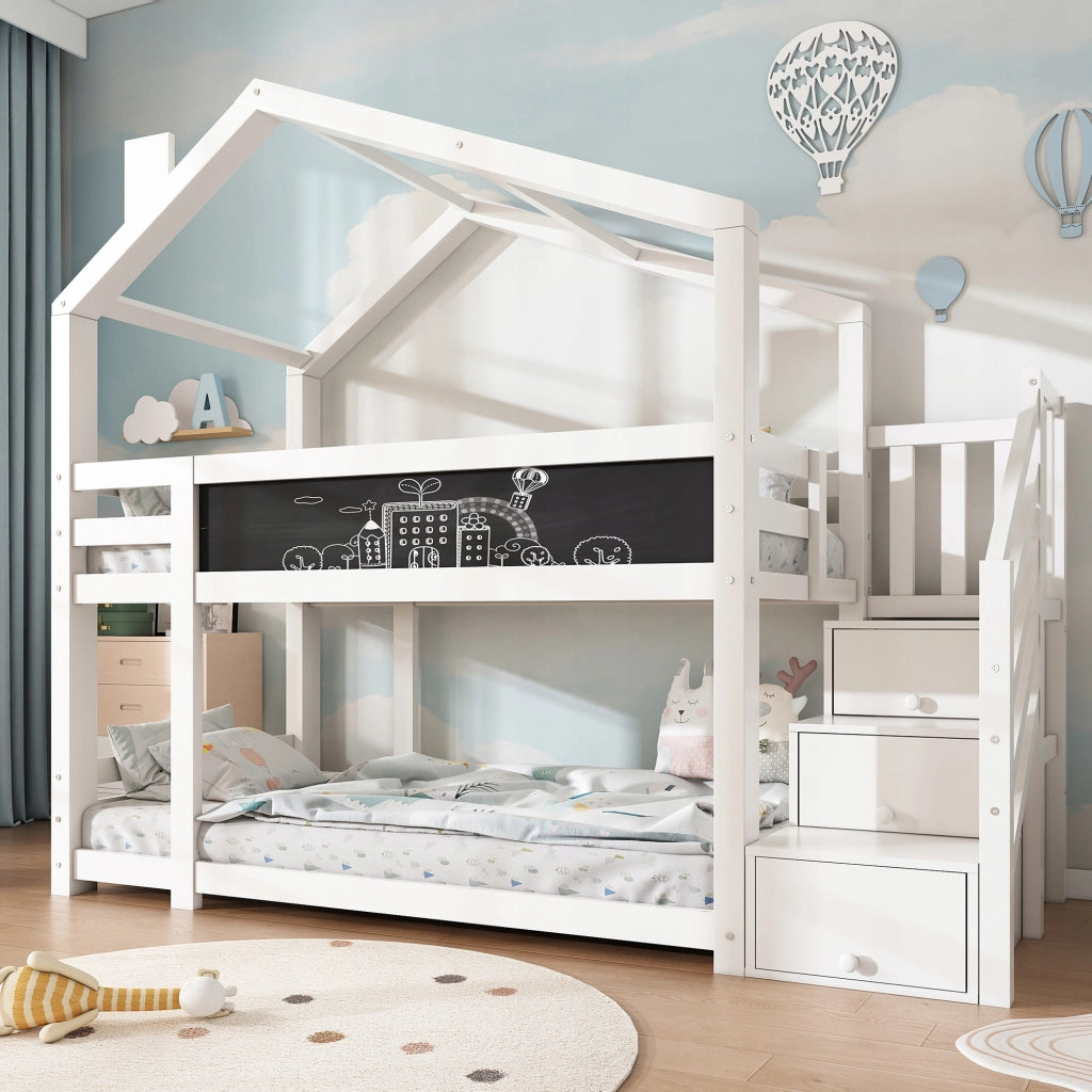 Letto a castello 90x200 - Xylo - Bianco