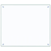 Paraschizzi da cucina rettangolare moderno 70 x 60 cm protezione efficace facile da pulire realizzato in vetro temperato trasparente 02_0046330