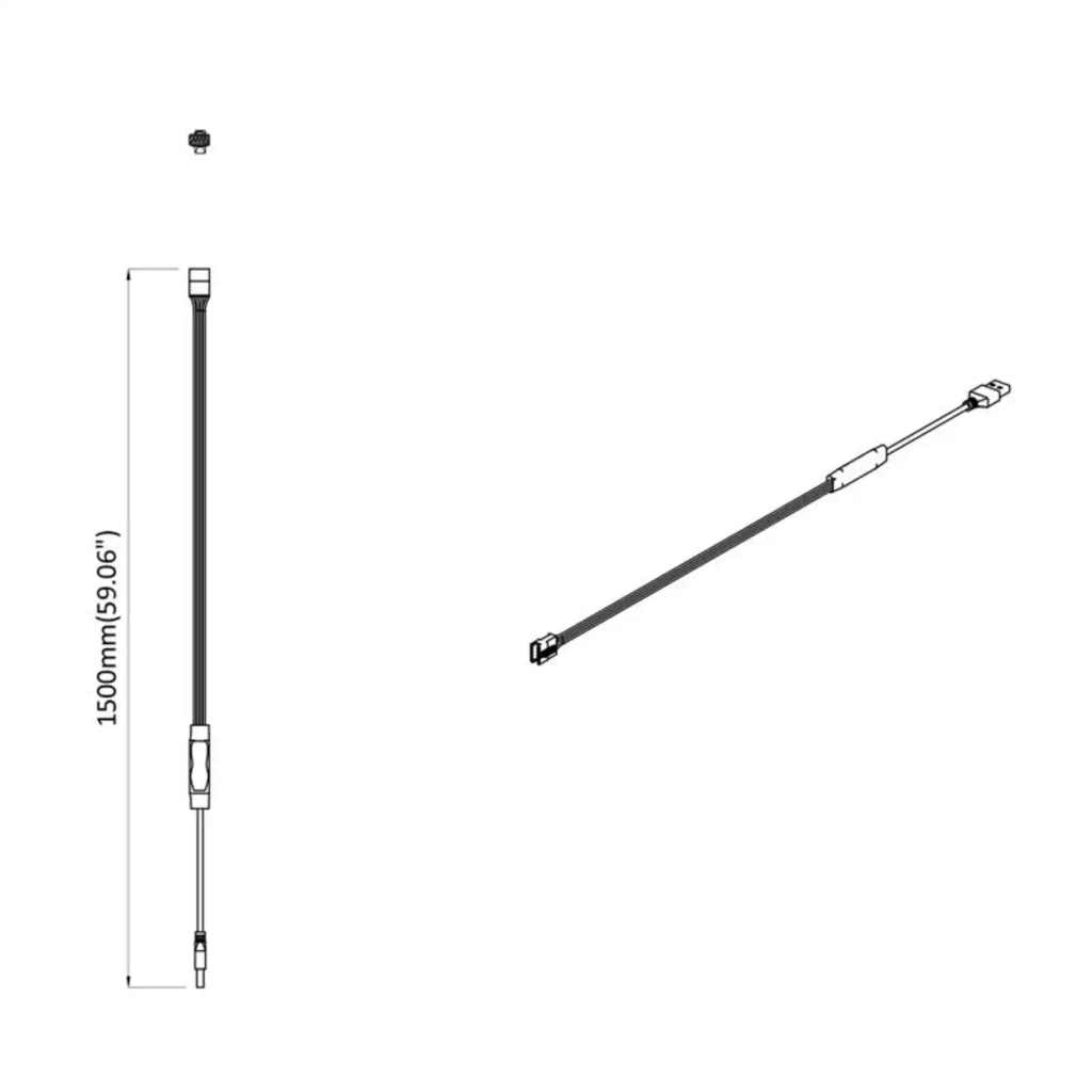 Striscia LED 2 pcs Nero e Bianco 1745 mm Rame e plastica 3429134