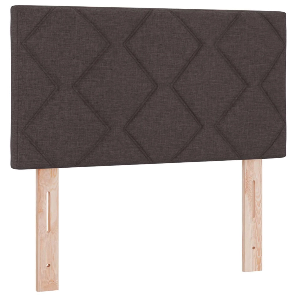 Letto con Box Spring, Materasso e LED Marrone Scuro 90 x 200 cm 3451864
