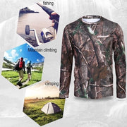 T-shirt con Code di Camuffamento Forestale - Materiali di Comfort in Cotone - Design Sottile