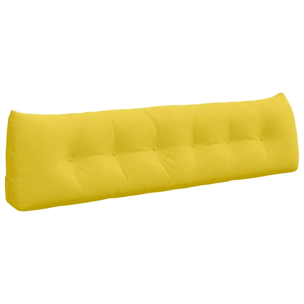 Cuscino per Schiena Giallo Chiaro 180 x 24 x 50 cm Tessuto 42014566