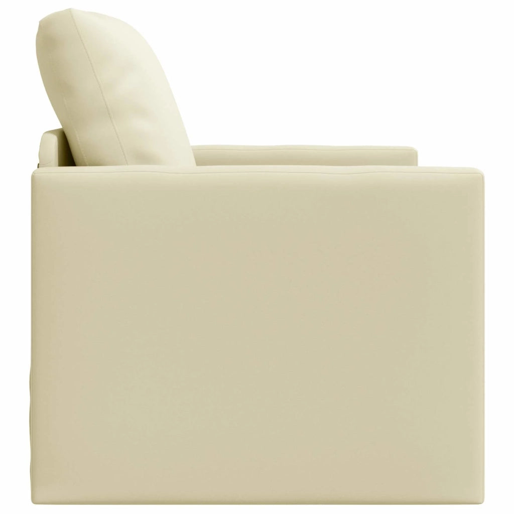 Divano letto | Sof¨¤ letto | Letto singolo 60cm Crema Pelle Artificiale