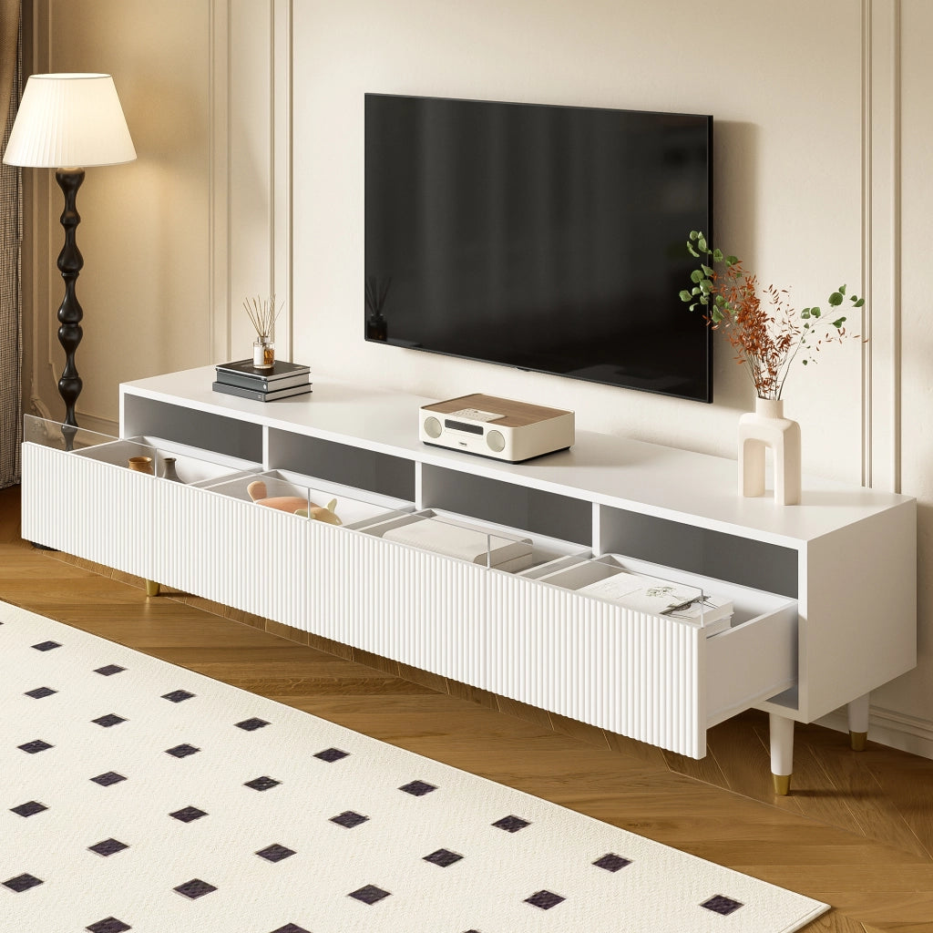Cassettiera per TV bianca 178 cm in MDF