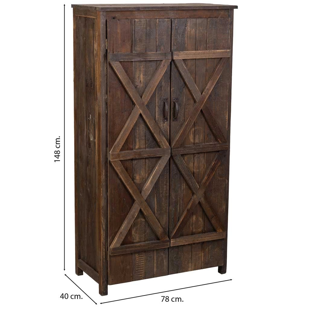Armadio in legno marrone 78x40x148 cm