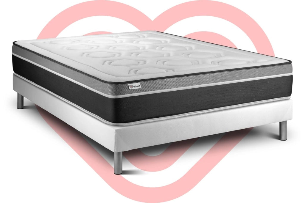 Letto con materasso VITAL CARE 140 x 220 cm Rete kit Bianco