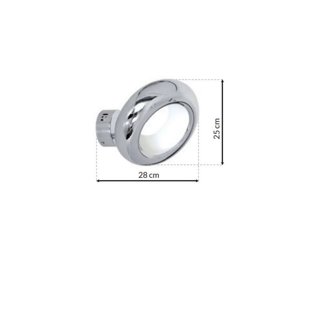 Applique Milagro Mercurio ML330 LED 12W cromo 4000K