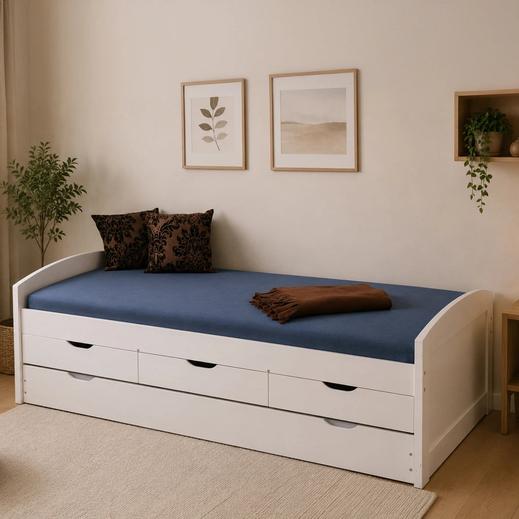Spoltore, Letto Singolo Contenitore, Bianco