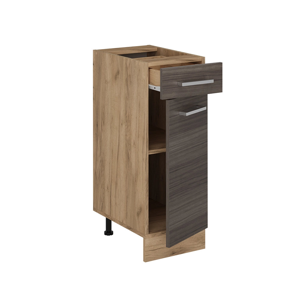Vicco Mobiletto base per cucina Grigio nobile 30 cm senza piano di lavoro
