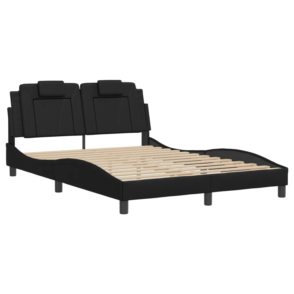 Giroletto Viana con LED senza Materasso Nero 140x190 cm 3214015