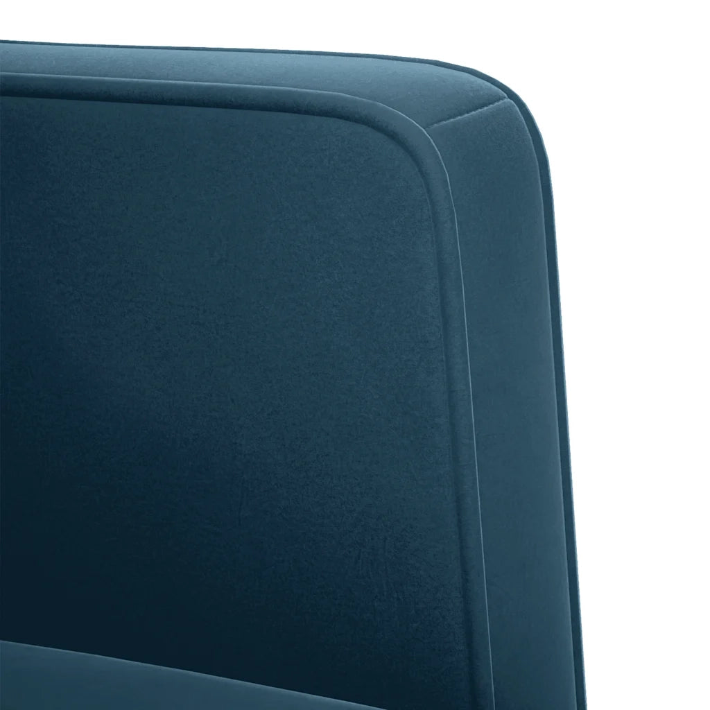 Divano Divanetto Blu 111 cm in Velluto 4100569