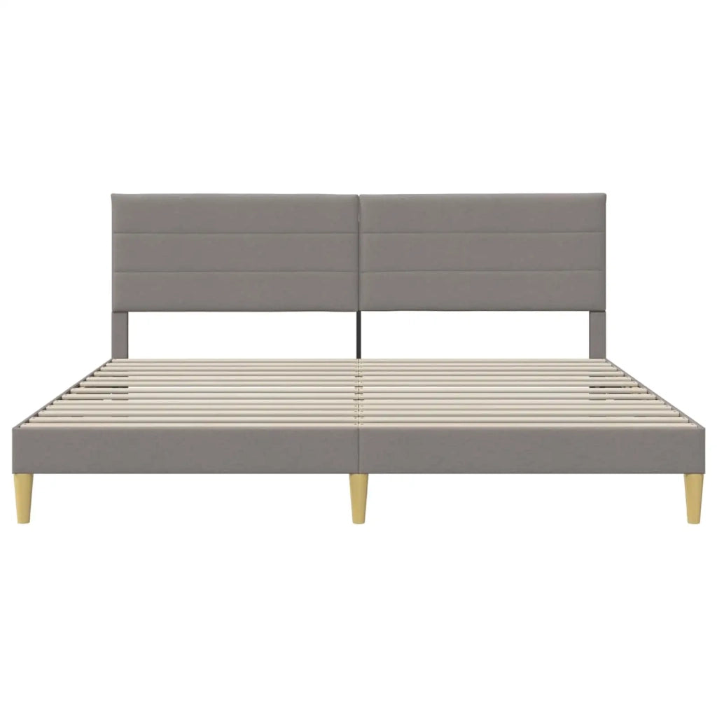Struttura del letto con testiera-Giroletto Tortora 200 x 200 cm Tessuto 974937