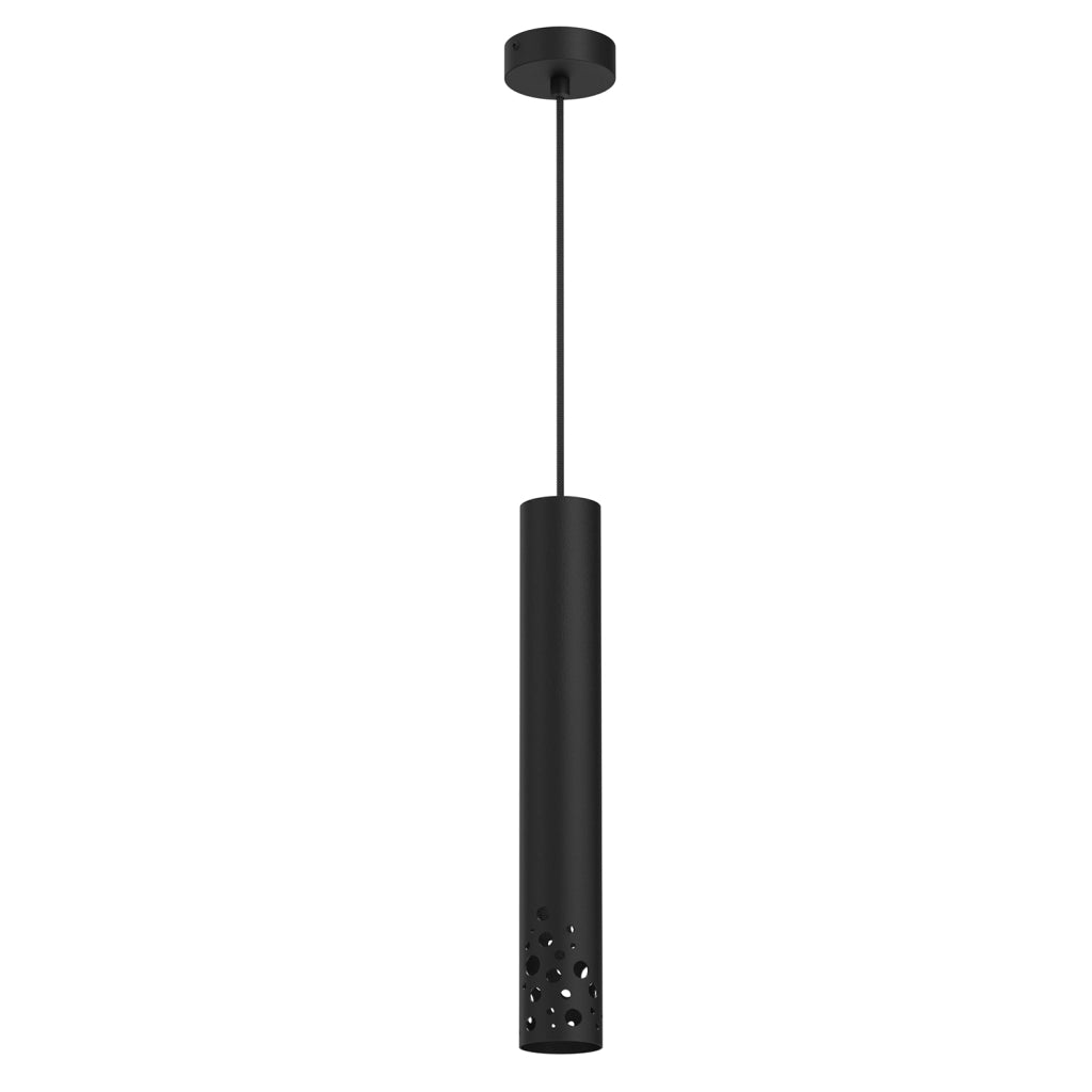 Lampada a sospensione Luminex Tibia Buble nera GU10