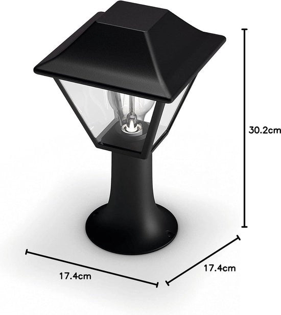 Lampada da Terra Alpenglow E27 Resistente alle Intemperie Nero