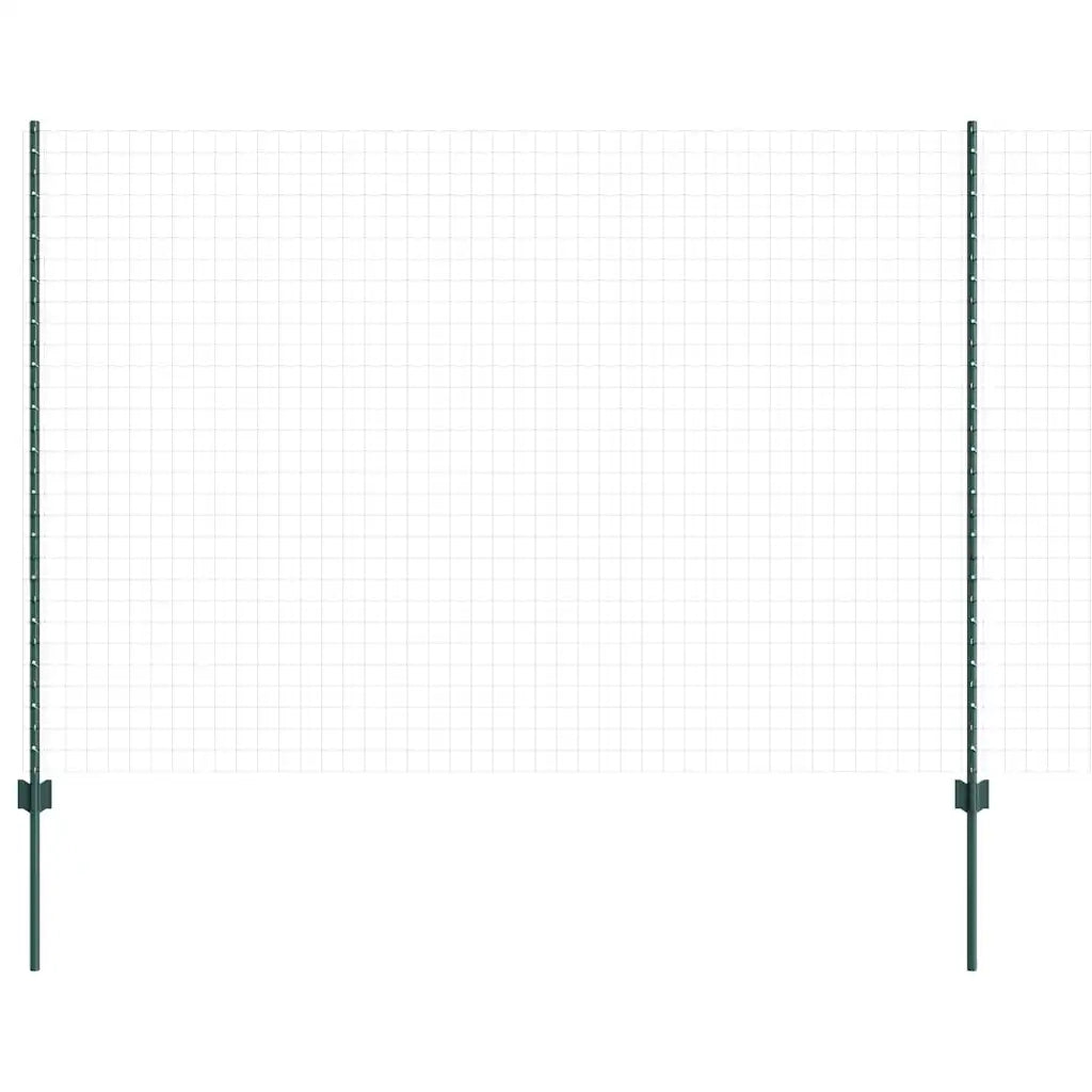 Palo della recinzione 5 pcs Verde 160 cm Acciaio 42006272