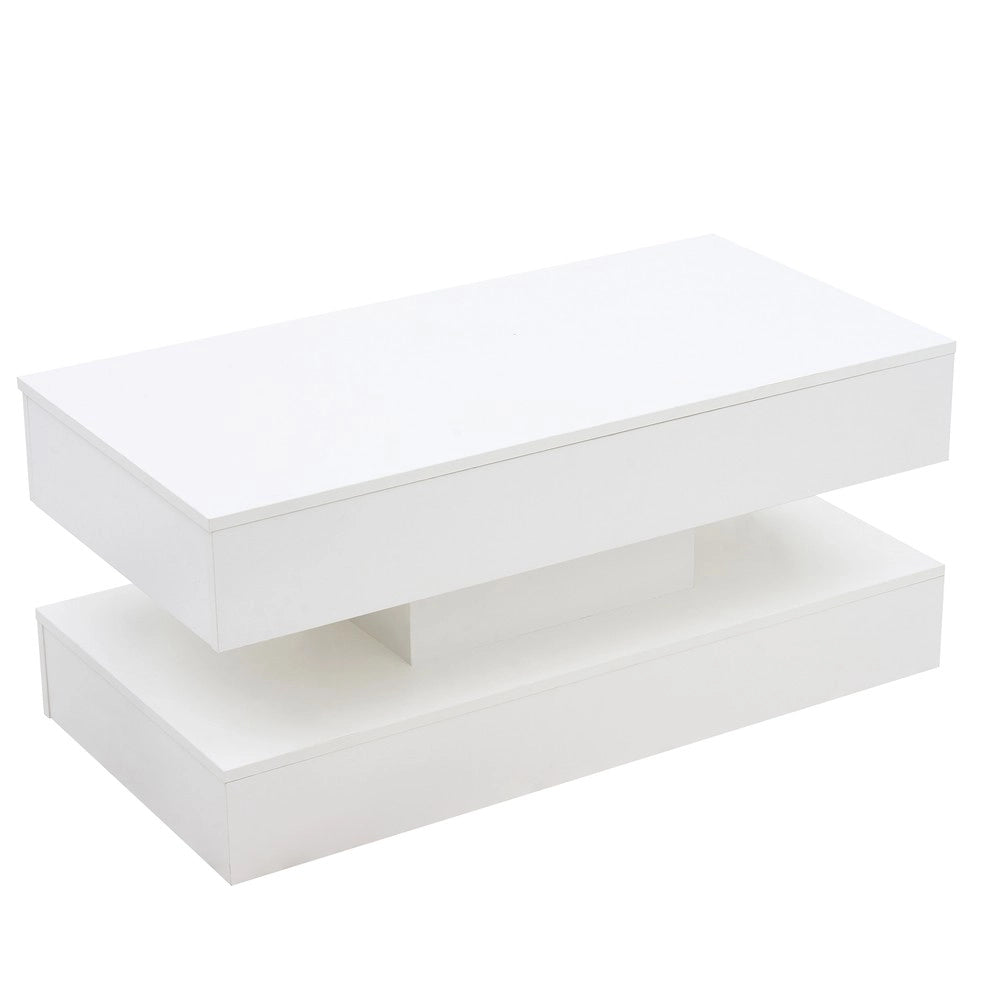 Tavolino da Caff¨¨ con LED e Vano Contenitore ¨C MINIMAL ¨C 100x50x42 cm