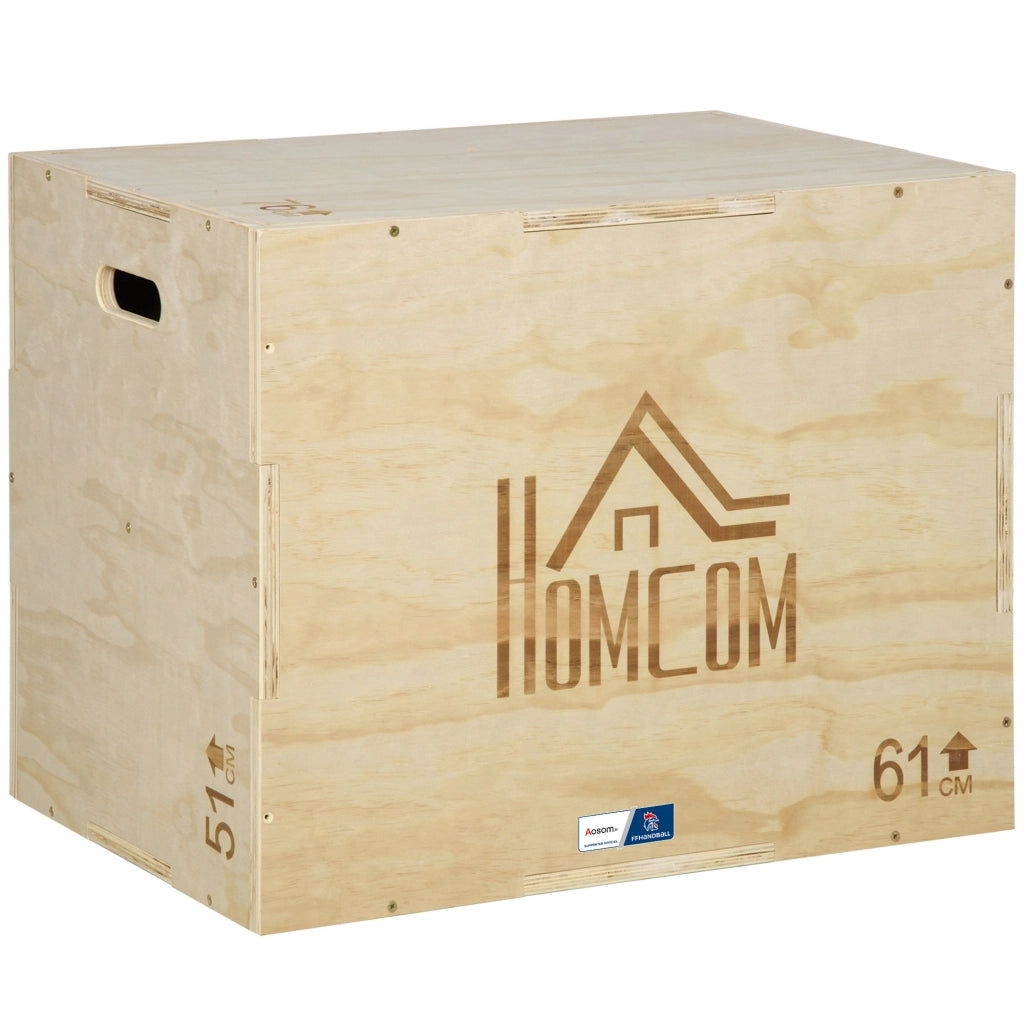 Box Jump Pliometrico 3 in 1 ¨C Xylo ¨C 61x51x76cm Legno