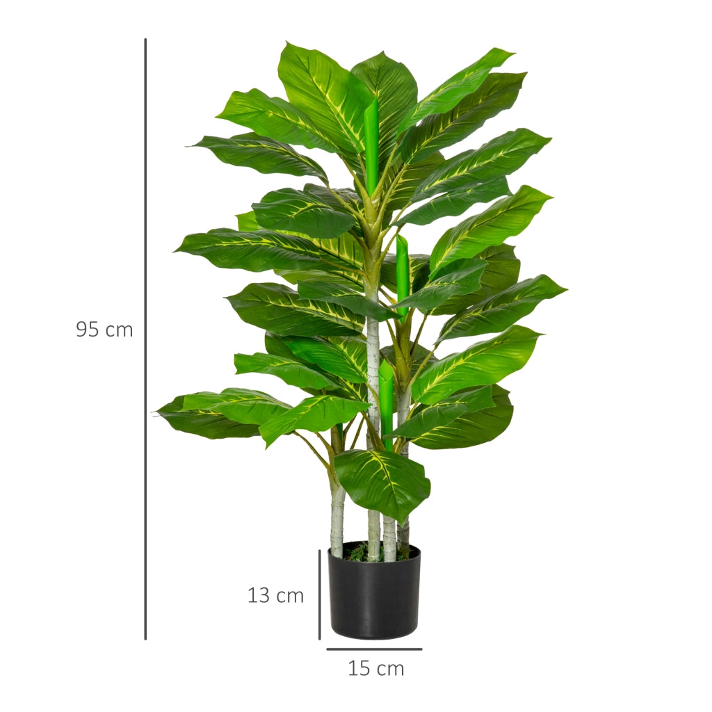 Albero Finto 95 cm ¨C Minimal ¨C Pianta Artificiale con Vaso