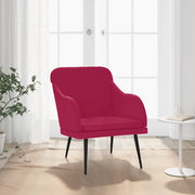 Poltrona Rosso Vino 63x76x80 cm Velluto 351458