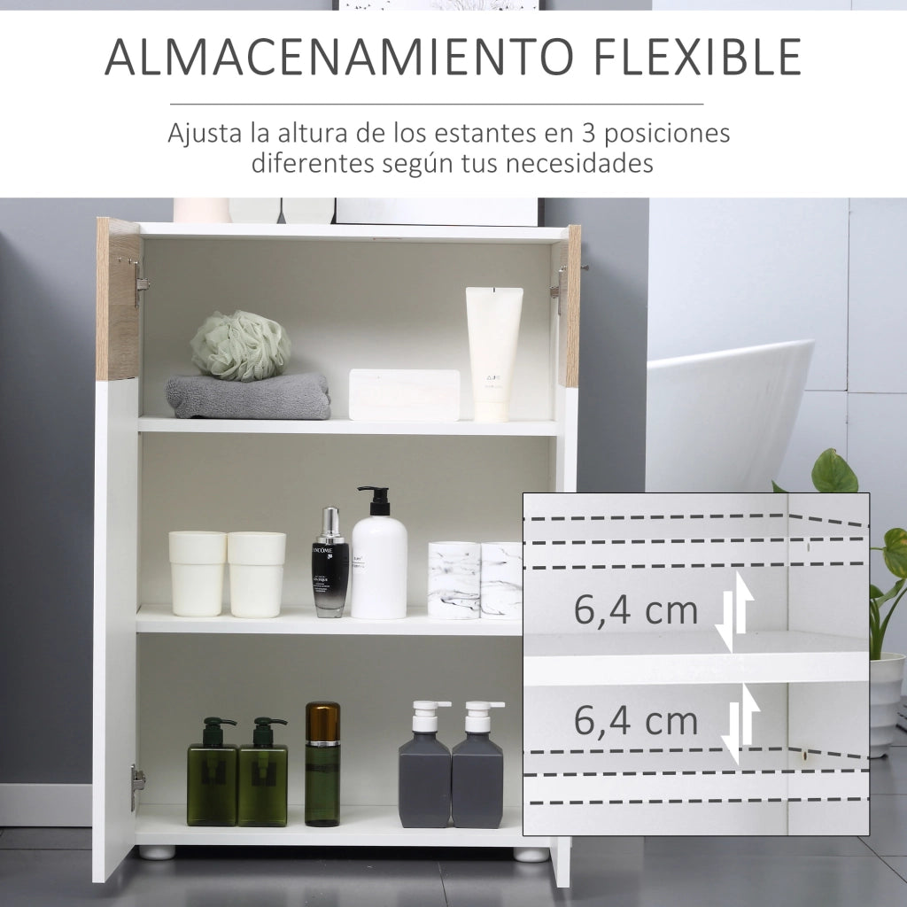 Armadio a due ante con ripiani regolabili ¨C Minimal ¨C Bianco 60x30x85