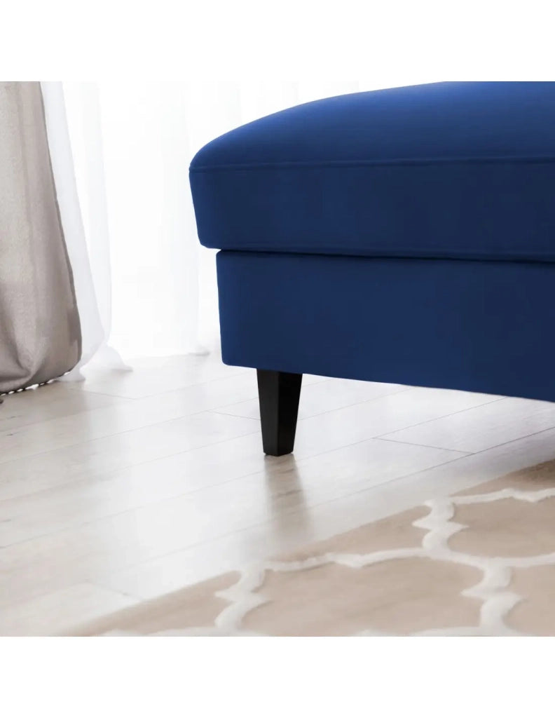 Divano ad angolo convertibile blu navy angolo sinistro 4 posti FABLE