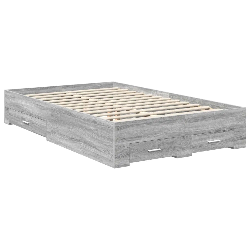 Struttura del letto con testiera Grigio Sonoma 120 x 190 cm 3410008