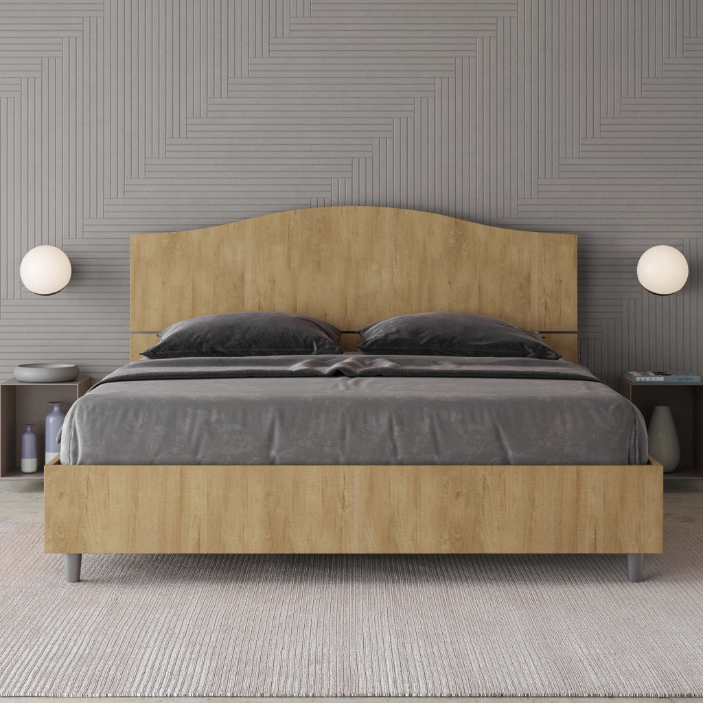 BS COM Letto matrimoniale senza rete 160x200 quercia