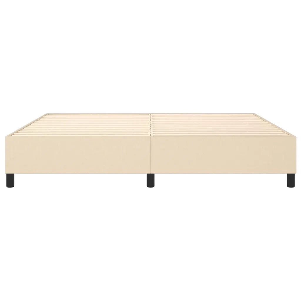Struttura Letto a Rete a Molle Crema 200x200 cm in Tessuto