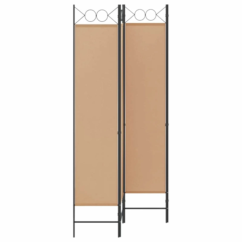 Divisorio Ambienti | Divider per stanze | Paravento a 4 Pannelli Beige 160 x 200 cm Tessuto