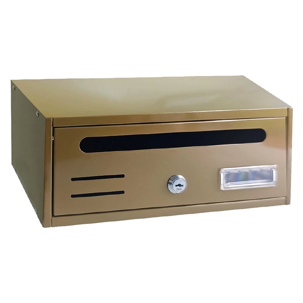 CASSETTA POSTALE SINGOLA ORIZZONTALE 1 posti - bronzata - cm. 30x17,5x H. 12  - KASART