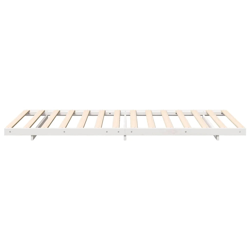 Struttura del letto Bianco 75 x 190 cm Pino massello 873098