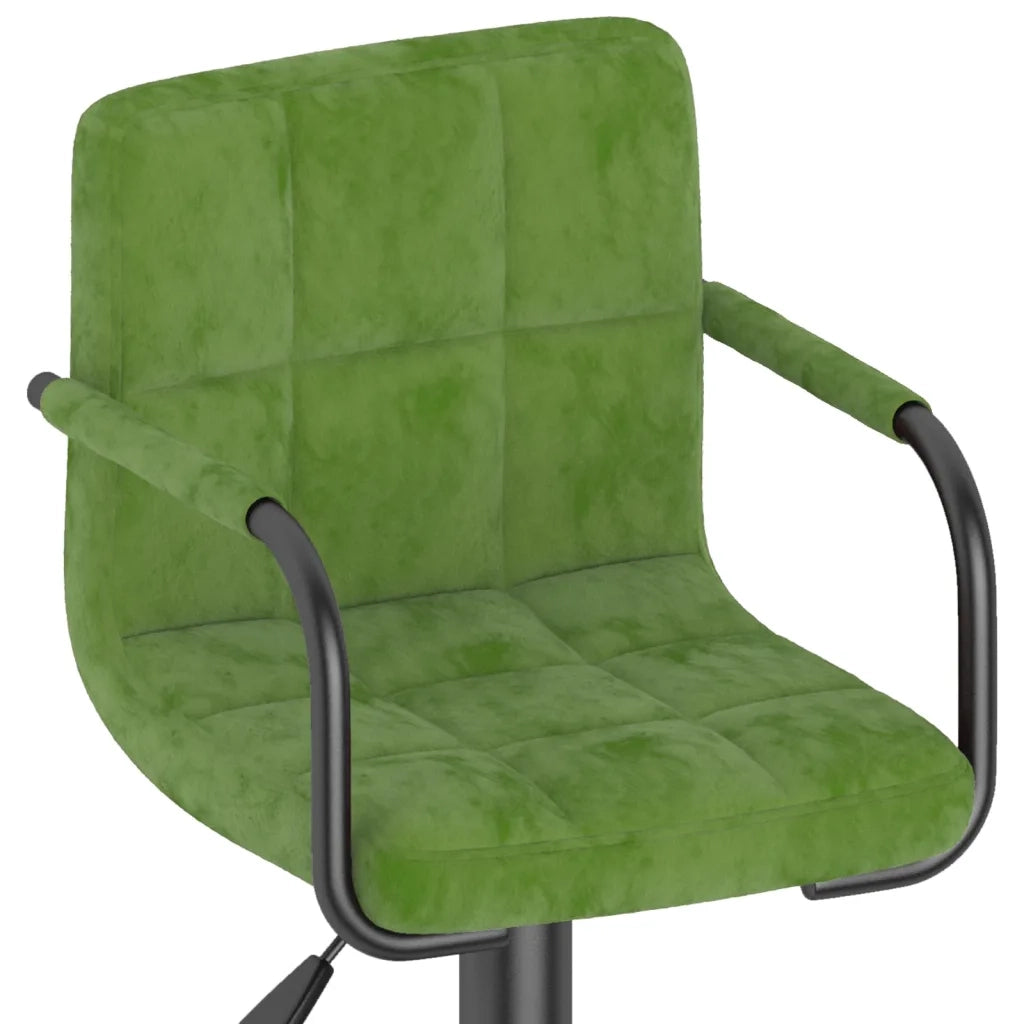 Sgabelli da Bar 2 pz Verde Chiaro in Velluto 334661