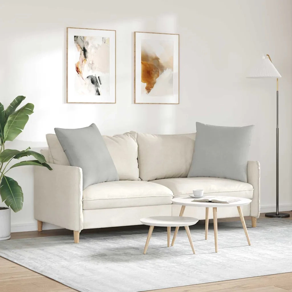 Cuscini da Divano 2 pz | Cuscini per sedie Grigio chiaro 60 x 60 cm Tessuto