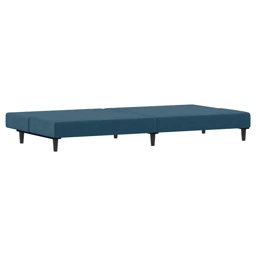 Divano letto | Sof¨¤ letto | Letto singolo a 2 Posti Blu in Velluto
