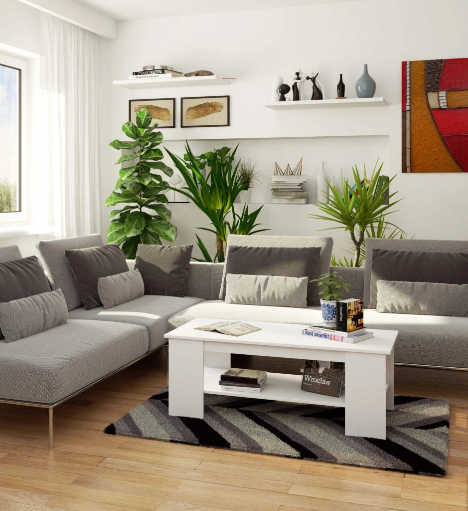 Tavolino da caffè AKORD KAMI Bianca 120 cm 120x50x45 cm