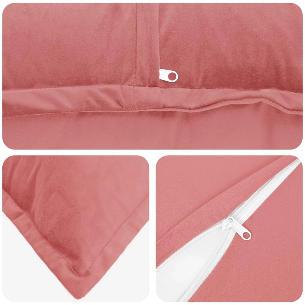 Federa 12 pcs HOUTEN Rosa 40 x 80 cm Velluto 918090