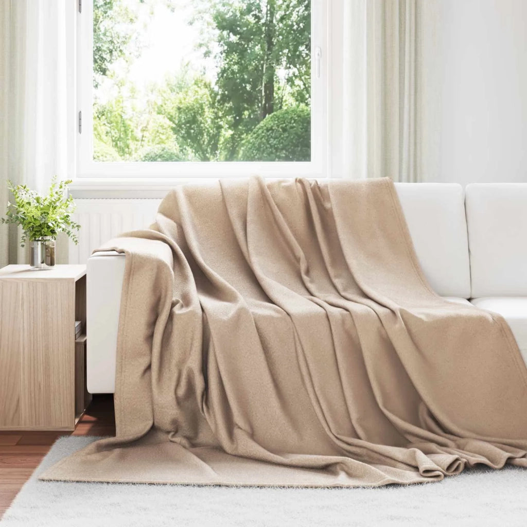 Coperte da Pile 24 pcs Cammello 270 x 240 cm Panno