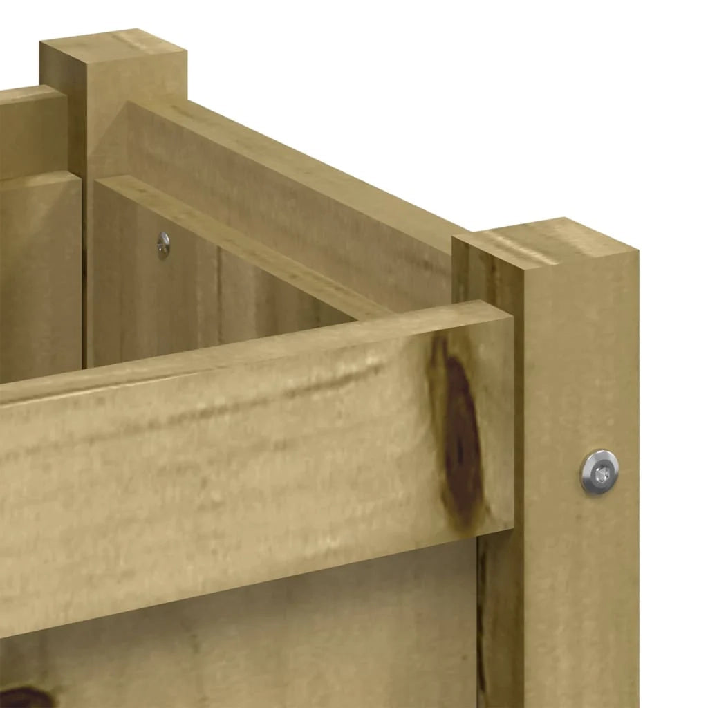 Fioriera aiuola rialzata fioriera aiuola giardino terrazza set da 2 legno di pino impregnato marrone 02_0039025