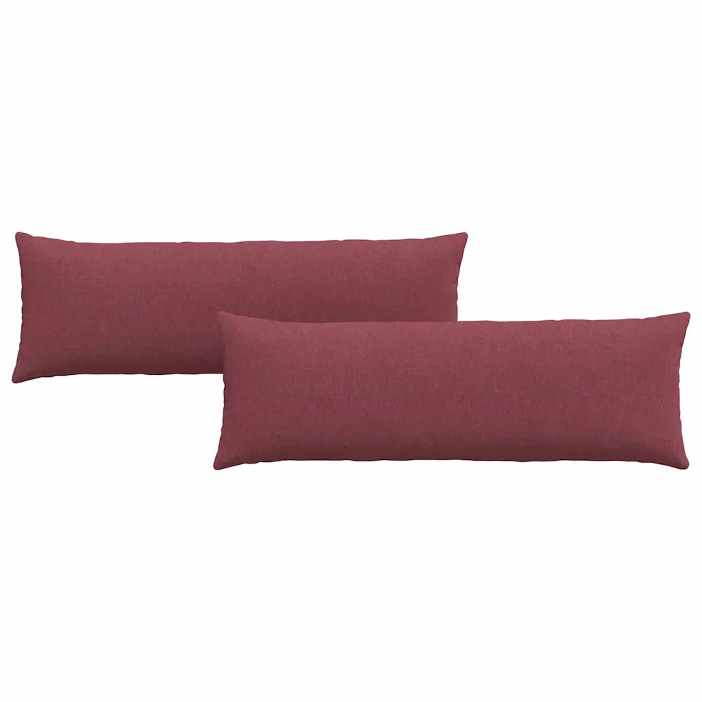 Cuscini da Divano 2 pcs Rosso Vino 120 x 40 cm Tessuto 42013785