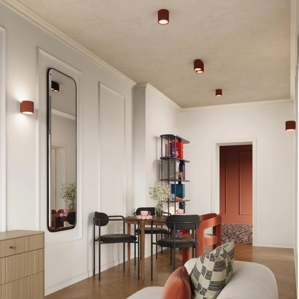 Lampada da soffitto AURA 2 rosso ocra GU10