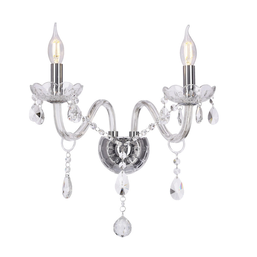 Applique doppia Cristallo glamour 2x40W E14 Candellux