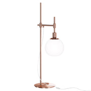 Lampada da tavolo Maytoni Erich rame sfera bianca E14