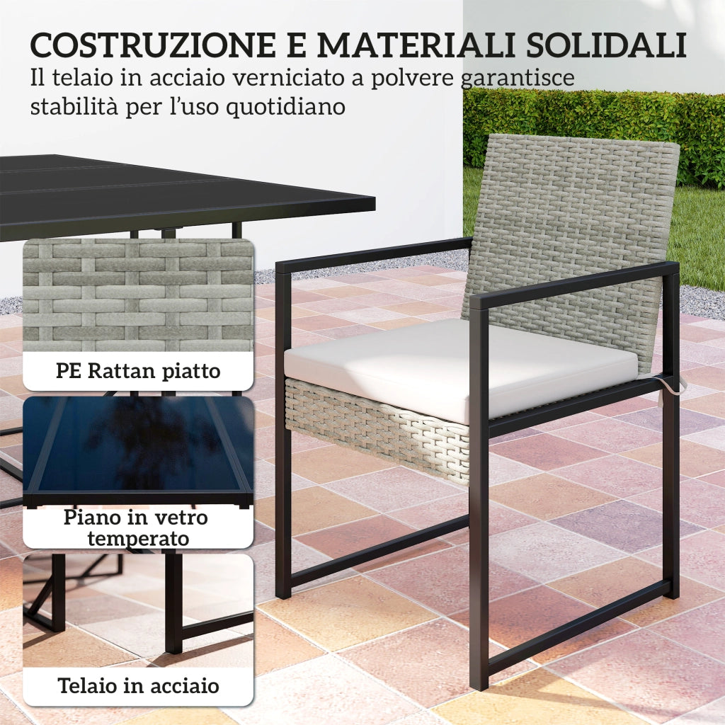 Set poltrone per esterno ¨C Minimal ¨C 11 pezzi, grigio